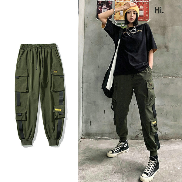 Harajuku street style Multi Pocket Cargo Pants