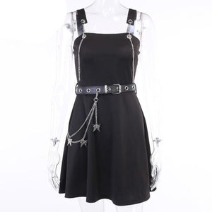 'Zone of Sanity' Black Dress with Chain