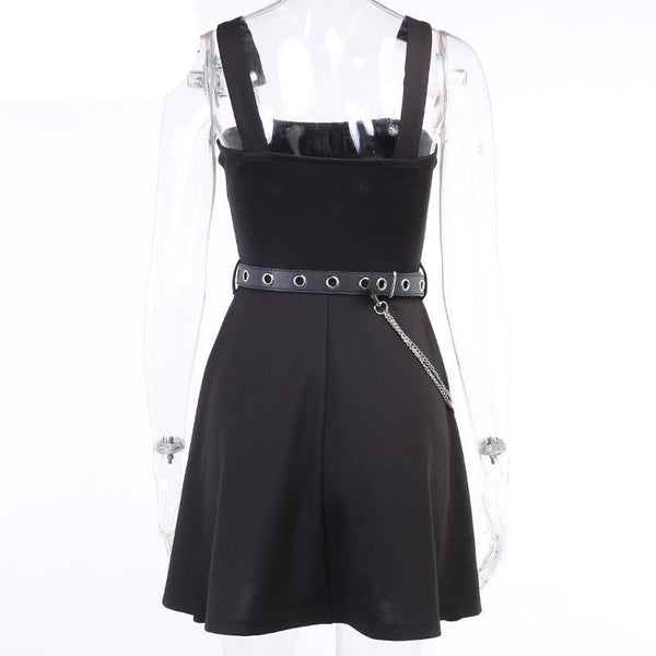 'Zone of Sanity' Black Dress with Chain