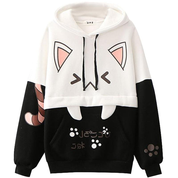 Japanese Anime Cat Oversized Hoodie