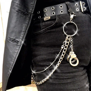 Punk Double Cuff Key Chain