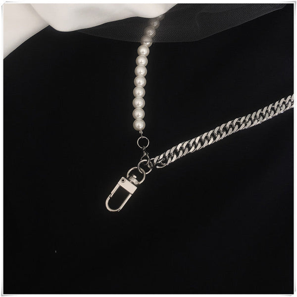 Soft Angel Pearl Multi Chain Necklace