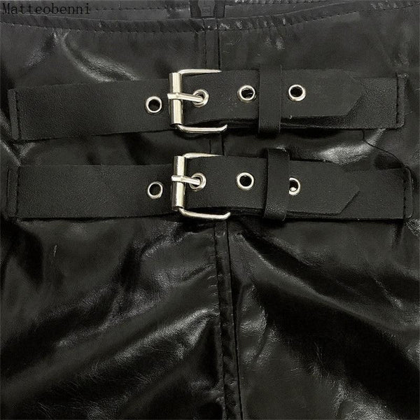 'Brimstone' PU Leather Shorts