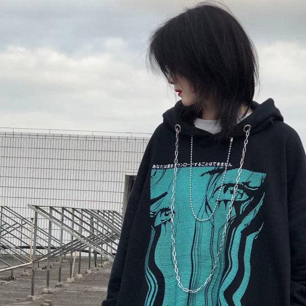 Harajuku printed Retro loose  Hoodie