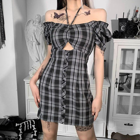 Good Behavior Plaid Dress