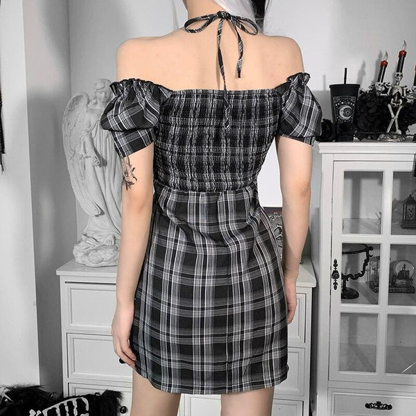 Good Behavior Plaid Dress