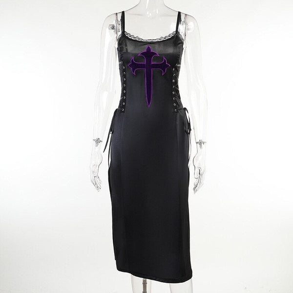 Gothic Cross Midi Dress