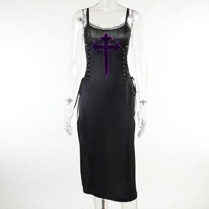 Gothic Cross Midi Dress