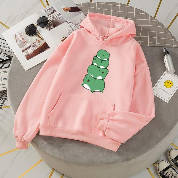 Stacked Frogs Oversized Hoodies | NEW