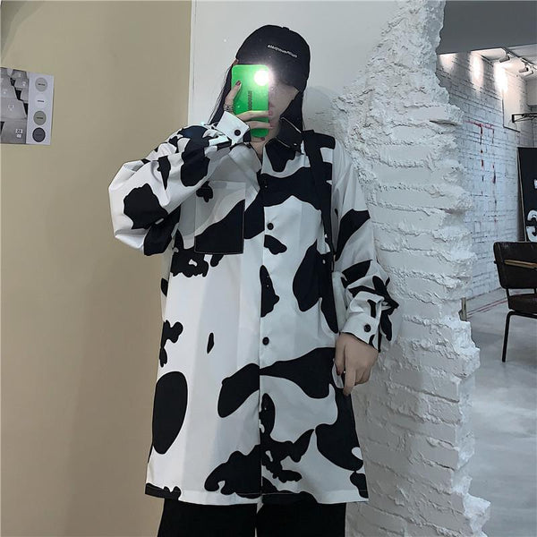 Cow Print Oversized Blouse/Shirt