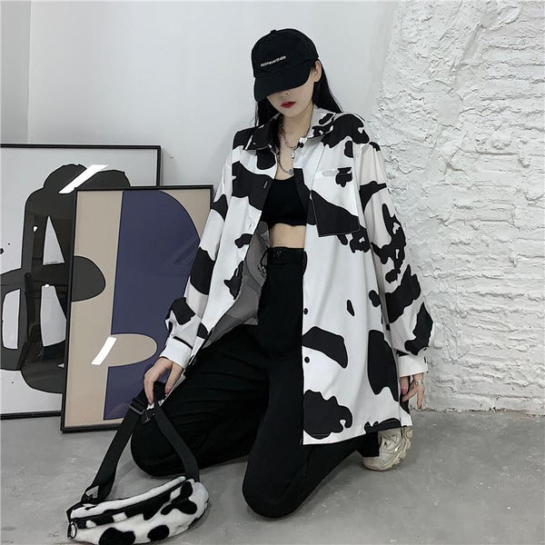 Cow Print Oversized Blouse/Shirt