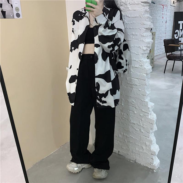 Cow Print Oversized Blouse/Shirt