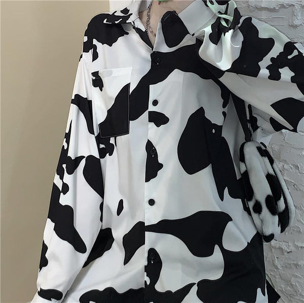 Cow Print Oversized Blouse/Shirt