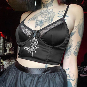 Goth Rose Corset Top