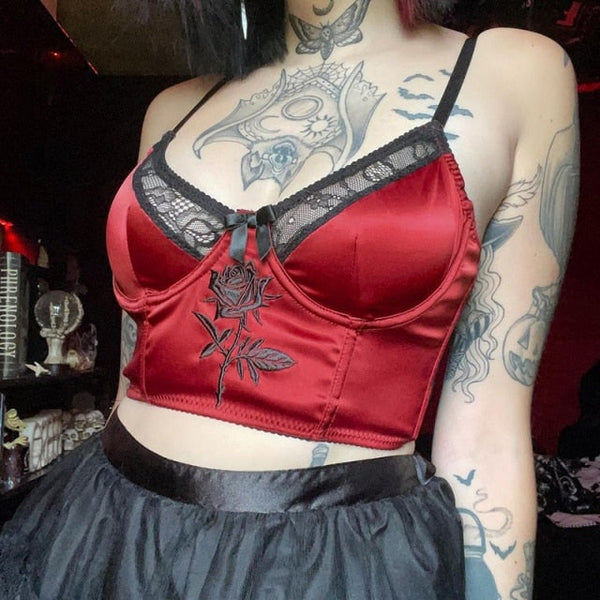 Goth Rose Corset Top