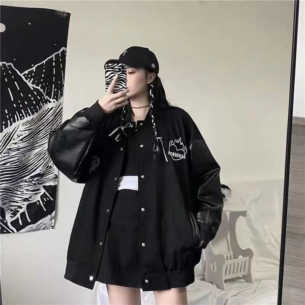 Harajuku Style Bomber Oversized Jacket