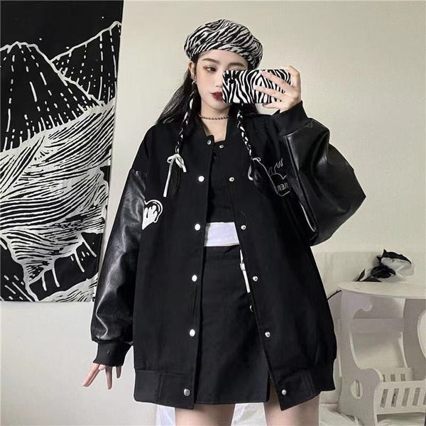 Harajuku Style Bomber Oversized Jacket