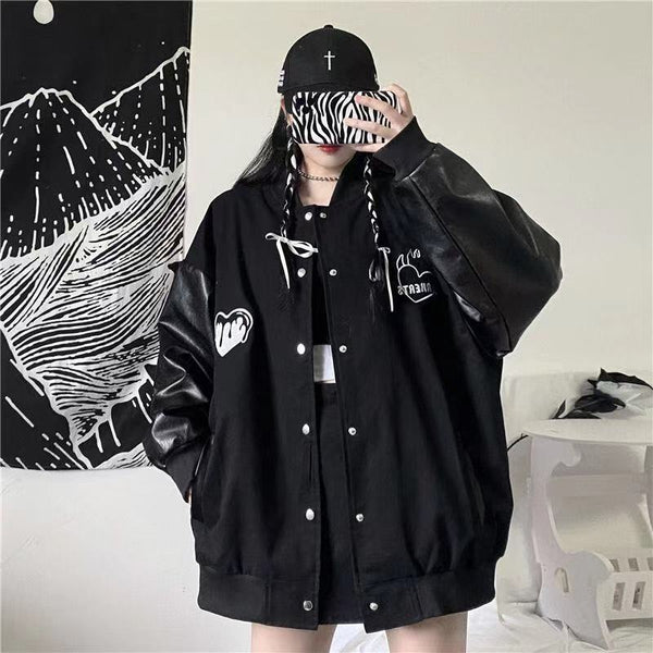 Harajuku Style Bomber Oversized Jacket