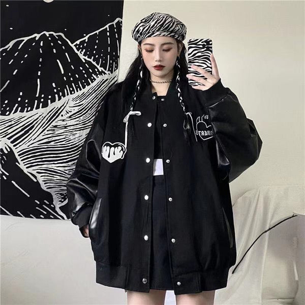 Harajuku Style Bomber Oversized Jacket