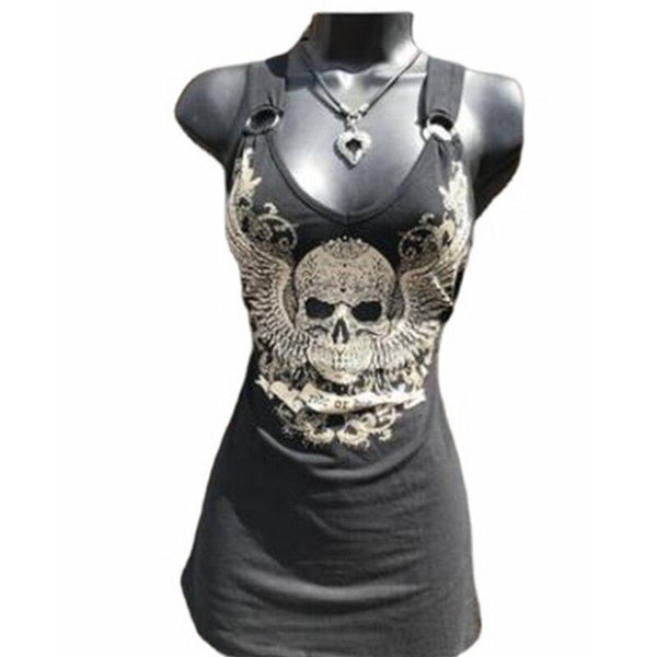 'Virtue to Vice' Skull Top