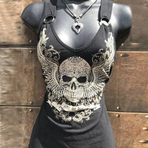 'Virtue to Vice' Skull Top