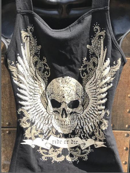 'Virtue to Vice' Skull Top