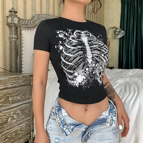 Vintage Fashion Skeleton T-shirt