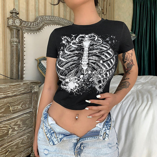 Vintage Fashion Skeleton T-shirt