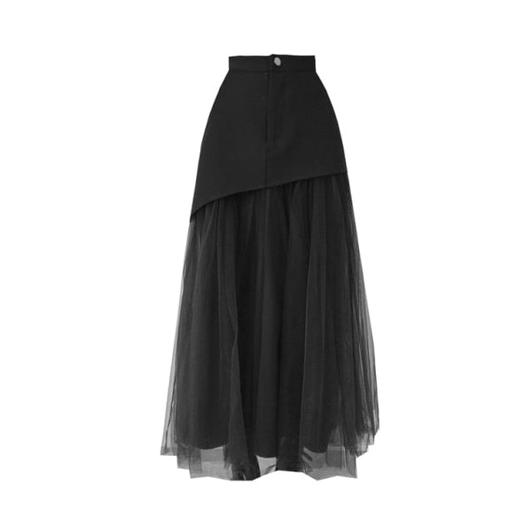 Gothic Y2K Mesh Layered Skirt