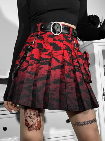 Darkness In Love Pleated Skirt