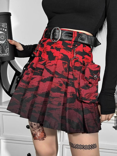 Darkness In Love Pleated Skirt