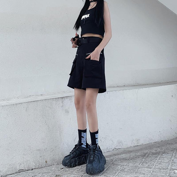 Gothic Harajuku Streetwear Hollow Out Pants