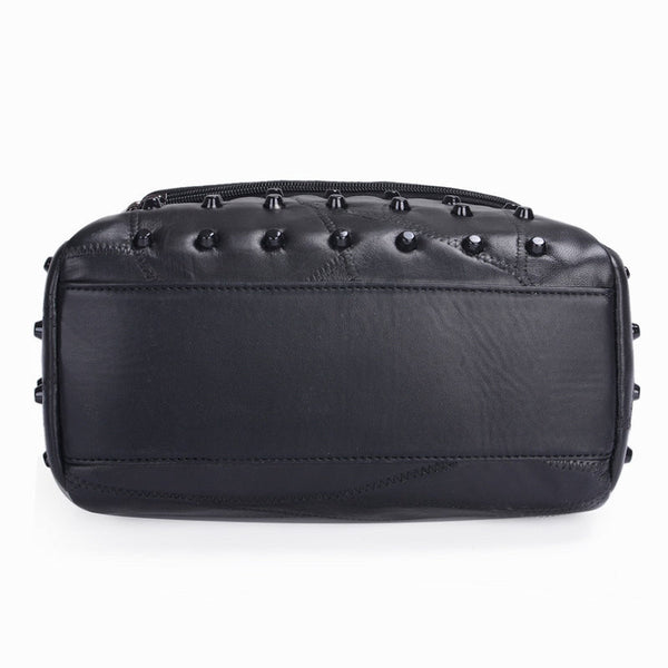 Gothic Skull Studded Rivets Messenger Bag