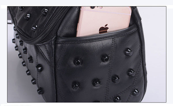 Gothic Skull Studded Rivets Messenger Bag