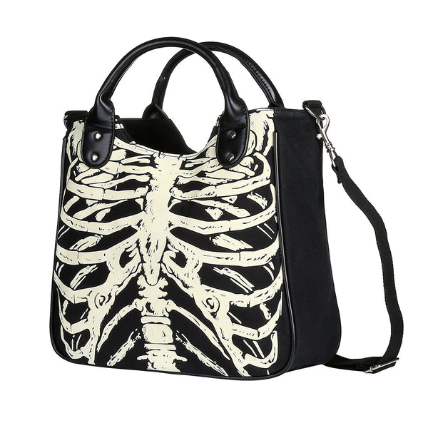 Gothic Skeleton Bones Shoulder Bag Handbag