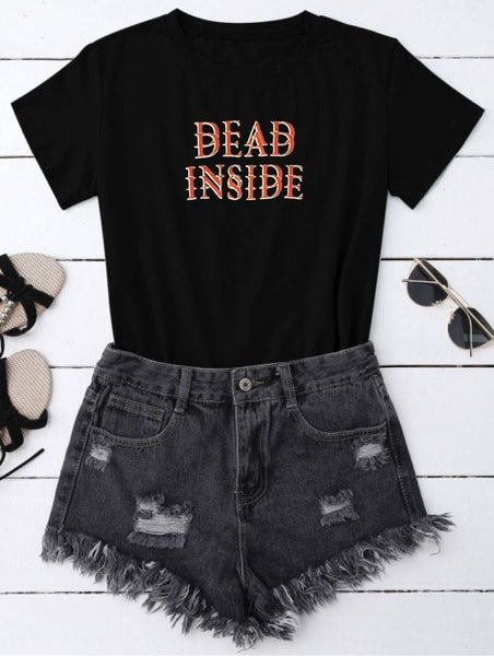 Gothic Grunge DEAD INSIDE T-Shirt