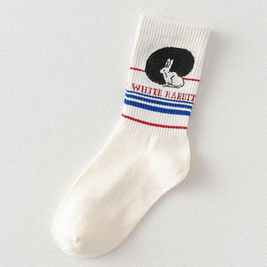 "WHITE RABBIT" SOCKS