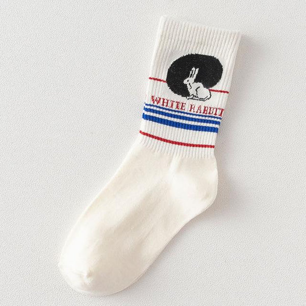 "WHITE RABBIT" SOCKS