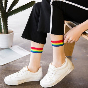 "SILKY STIPES" SOCKS