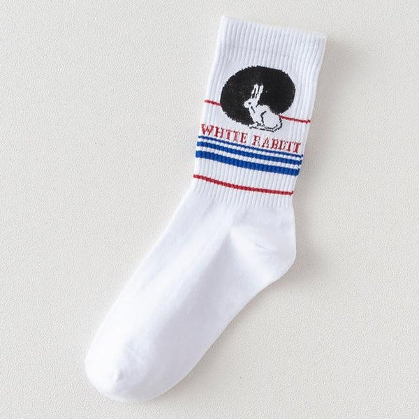 "WHITE RABBIT" SOCKS