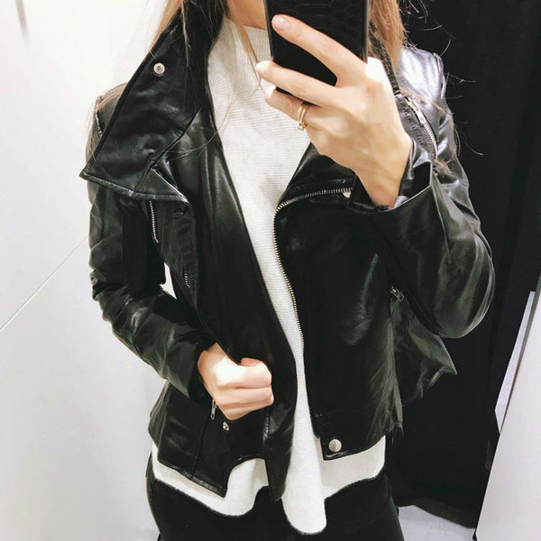 Women Motorcycle Jackets / What to Wear to a concert / Rock Style Black Jacket