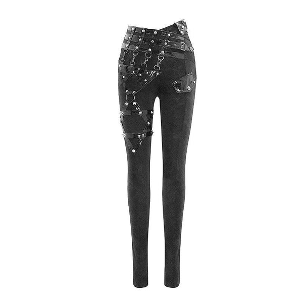 Women's High Waist Tight Pencil Pants for True Goth Rocker Chick