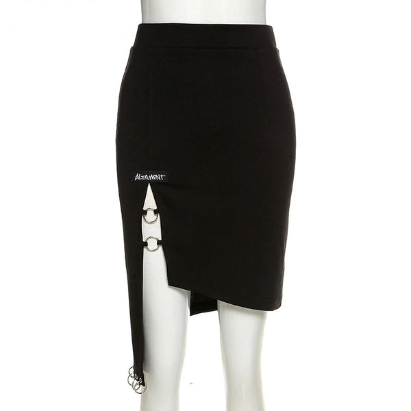 Gothic Punk Black Mini Skirt